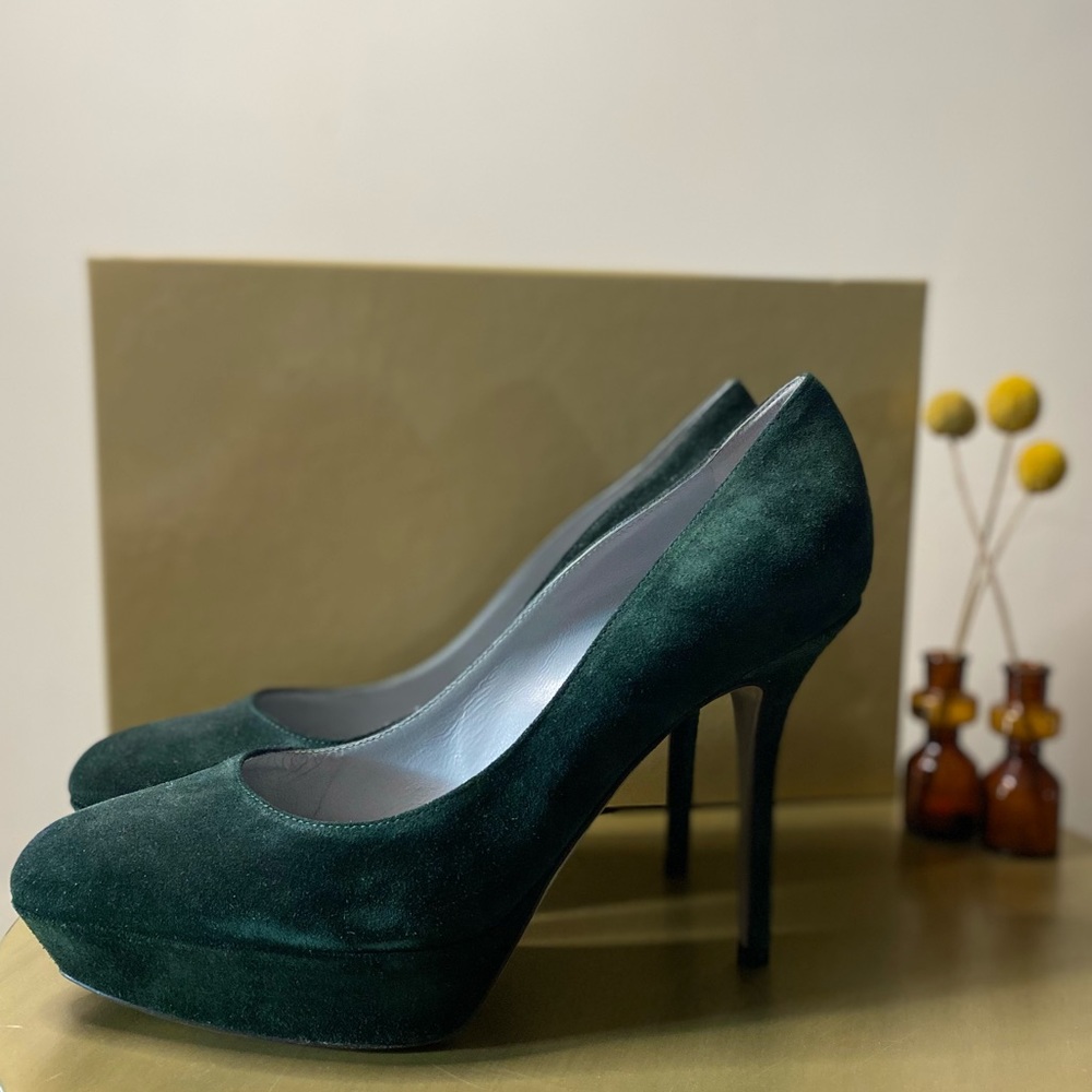 Green Suede Sergio Rossi Heels